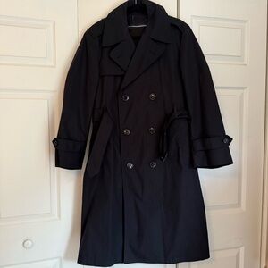 Black all weather waterproof / Double-Breasted Trench Coat